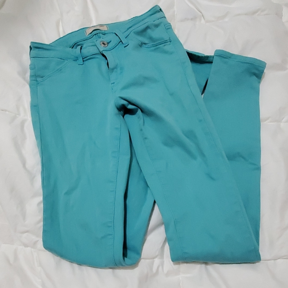 Uniqlo turquoise blue-green Skinny Jeans